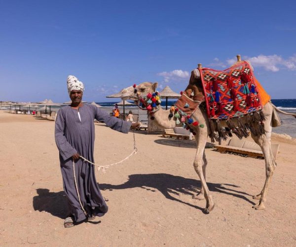 Bliss Nada Beach Resort in Marsa Alam kameel op het strand