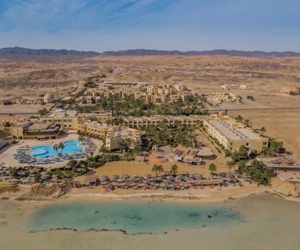 Blue Reef Resort in Marsa Alam de overview van het resort