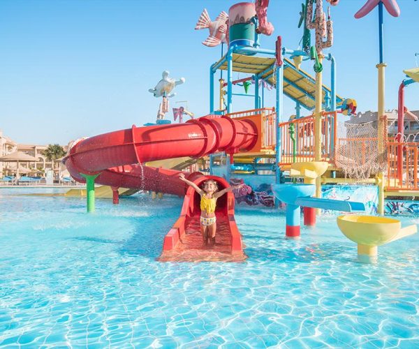 Pickalbatros Portofino Vita Resort in Marsa Alam het spraypark voor de kids