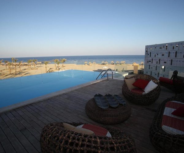 Pickalbatros The Palace Port Ghalib in Marsa Alam het uitzicht van de villa op het strand en zee